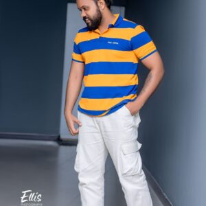 Polo Stripes Collar T - Shirts